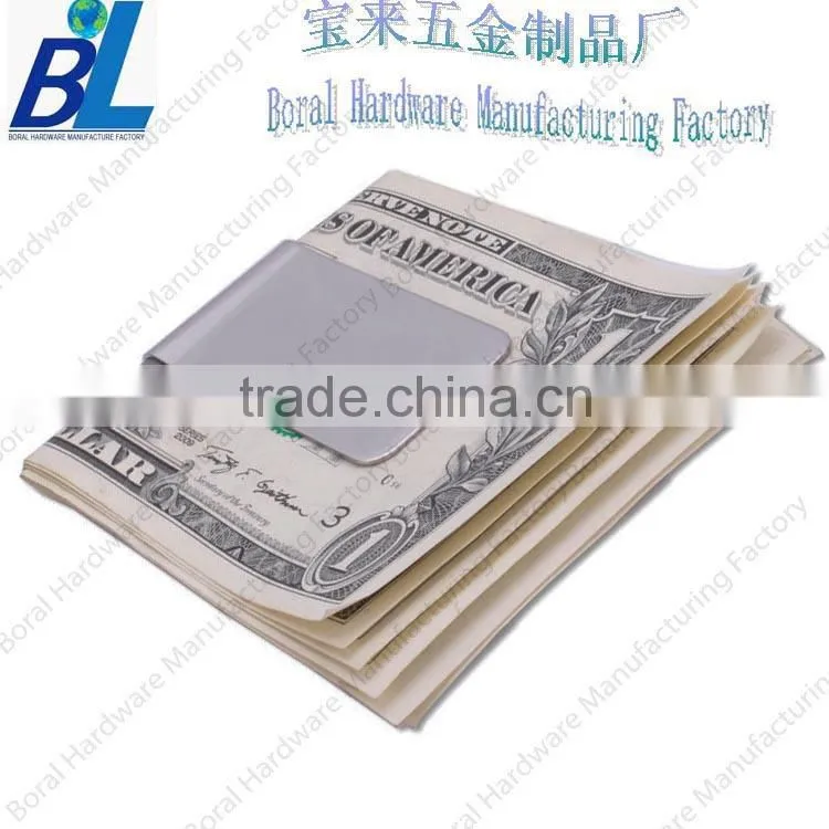 Western typle stamped blank stainless steel money clip