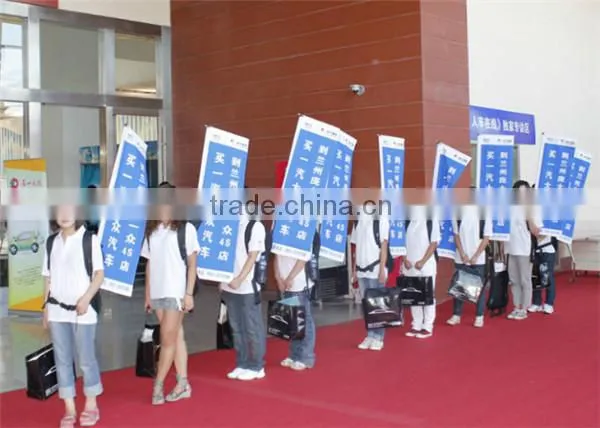 Durable outdoor backpack fiber x banner stand