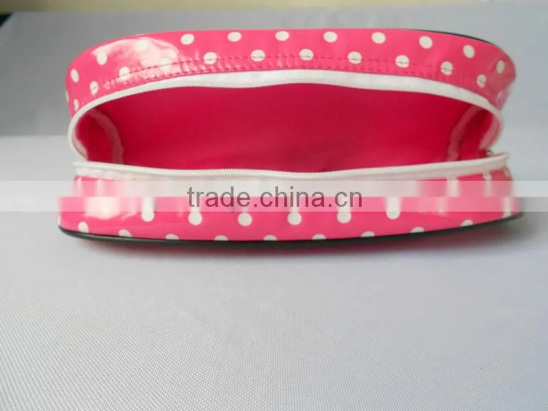 Dot design girls pvc cosmetic bag