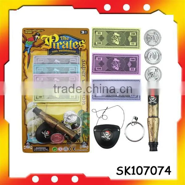 plastic pirate gold coins pirate headband with high quality