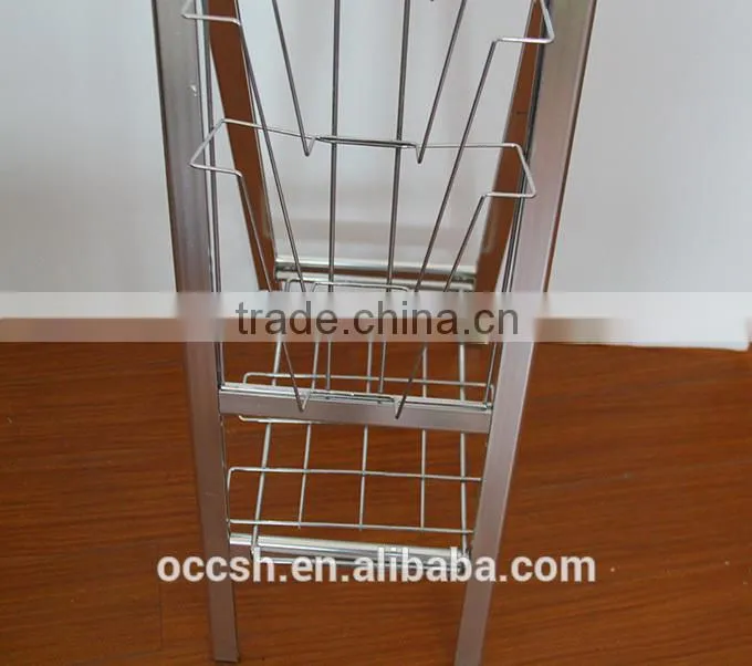 Aluminum Brochure Holder Magazine Display Rack Stand