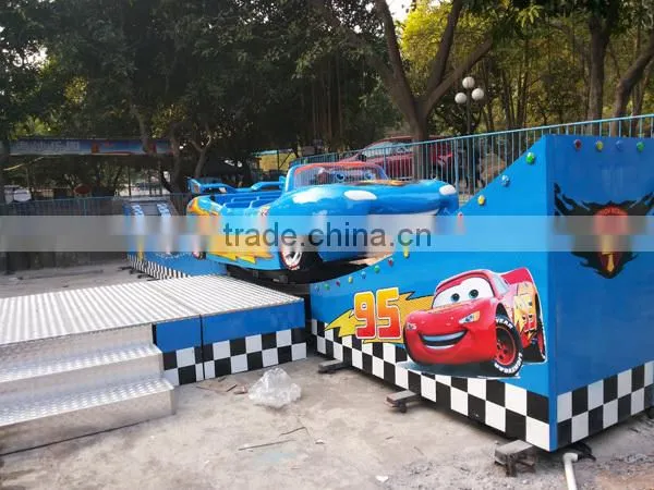 flying and rotating car rides, mini flying car rides on the track, playground ride