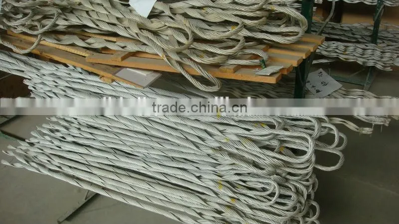 Spiral rod for telecom communication line spiral rods for guy grip