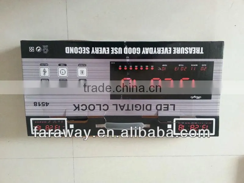High accurancy led calendar clock with alarm and temperature