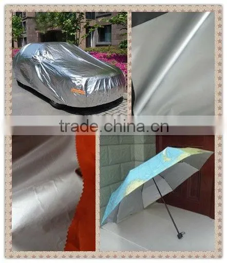 190T taffeta silver coated fabric for car covers, umbrella