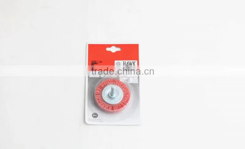 nylon wire wheel brushes packed on display cards, diameter 50mm or 2"