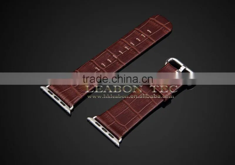 new Classic Button Strap for Apple Watch,for Apple Watch Genuine Leather Watch Strap Band with Adapter