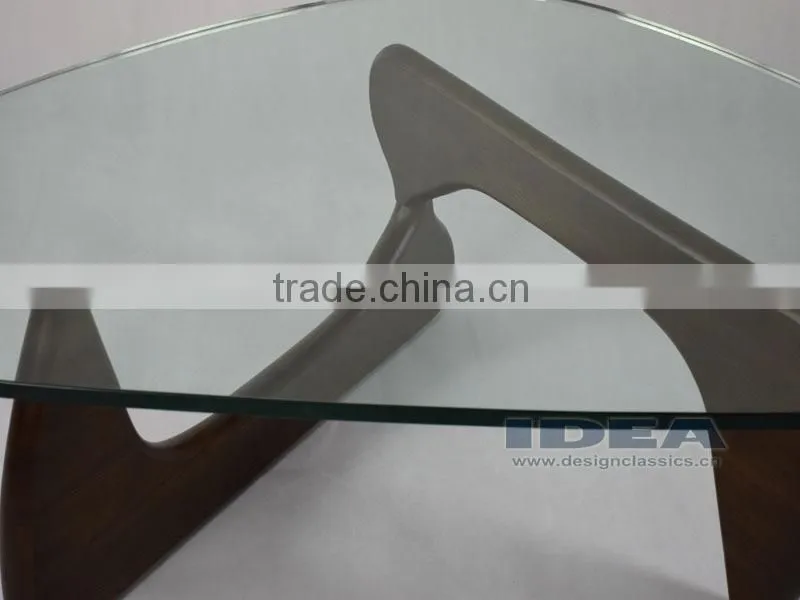Replica Isamu Nguchi Coffee Table Solid Ash Wooden Base Stained Walnut Color
