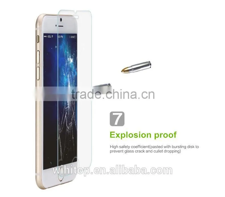 Factory Price 0.26MM 9H Round Edge for iPhone 6 Mobile Phone Tempered Glass Screen Protector