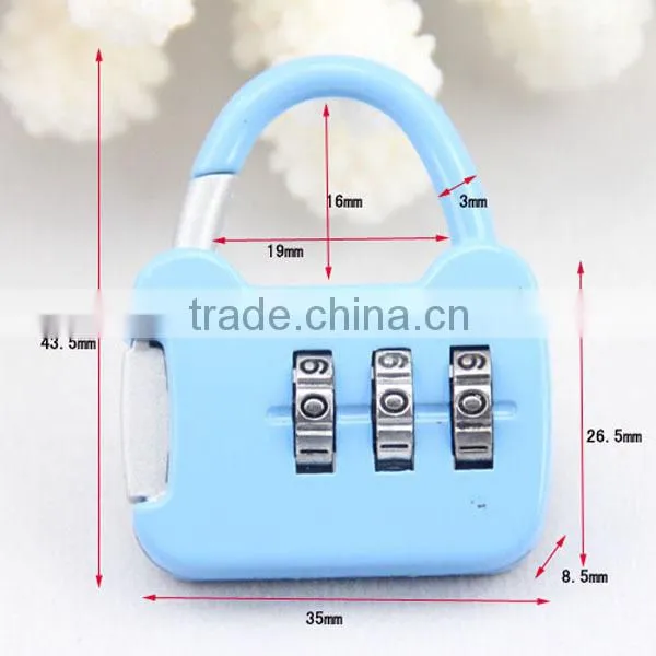 2015 New gifts wholesale price high quality 3 digital lock cases&bags security lock