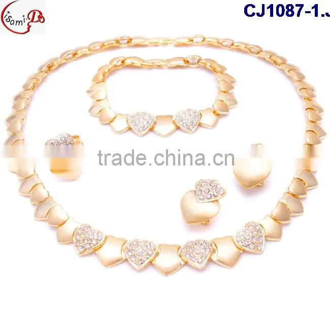 CJ1087 gold Latest italian fashion top high quality various design Jewelry with rhinestone matching dress for party/wedding