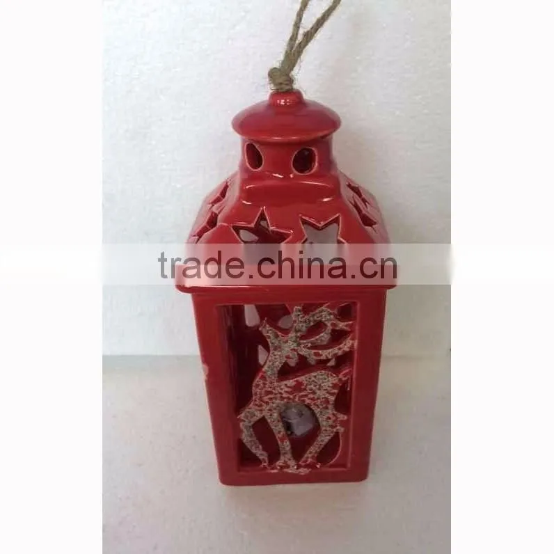 Christmas decoration ceramic tealight candle holder