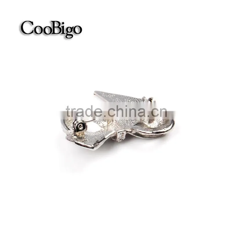 Fashion Jewelry Rhinestone Charming Bowknot Brooch Lady Girls Dresses Hijab Scarf Party Gift Apparel Promotion Accessories