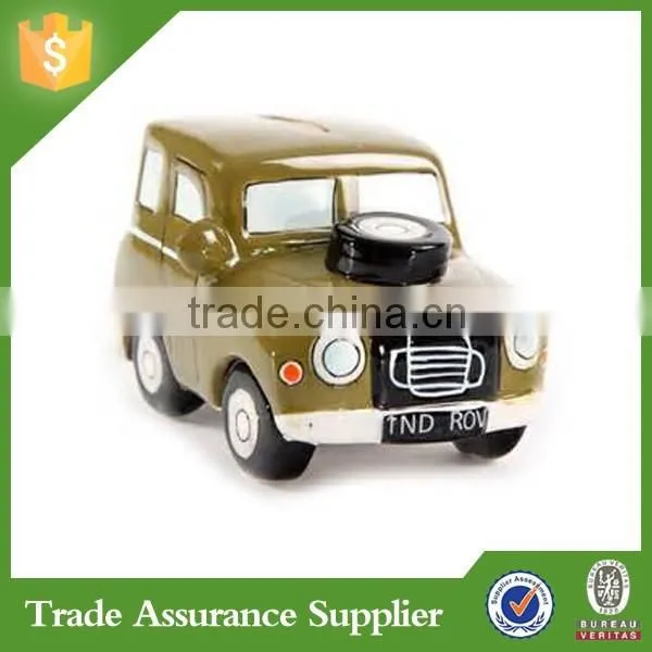 Newest Custom Army Car Run Shape Piggy Bank Resin Gift
