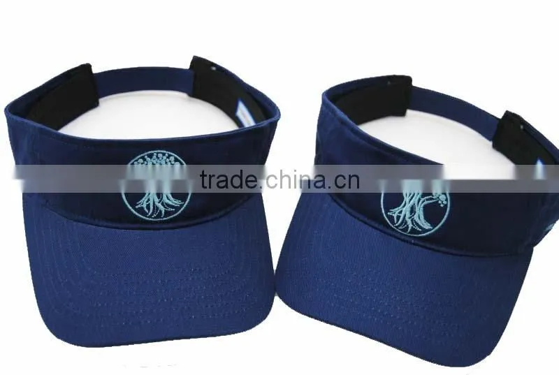 custom 100% cotton sun visor hats
