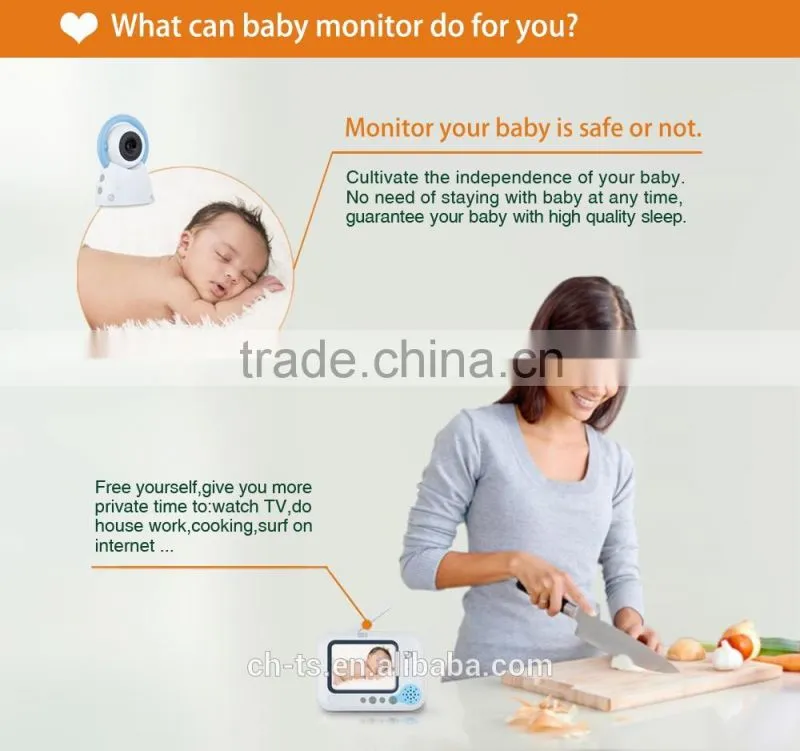 Digital 3.5" Color LCD Video Baby Monitor