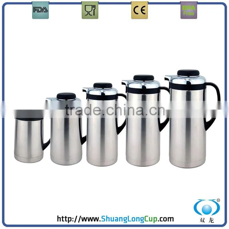 Modern design double wall stainless steel coffee pot