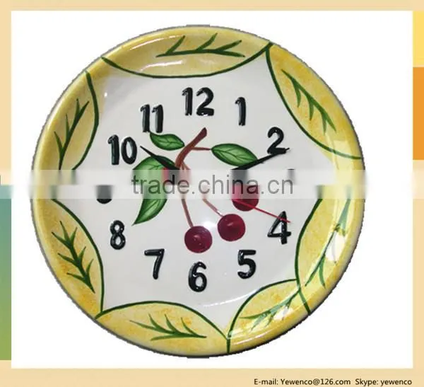 ceramic plate clock
