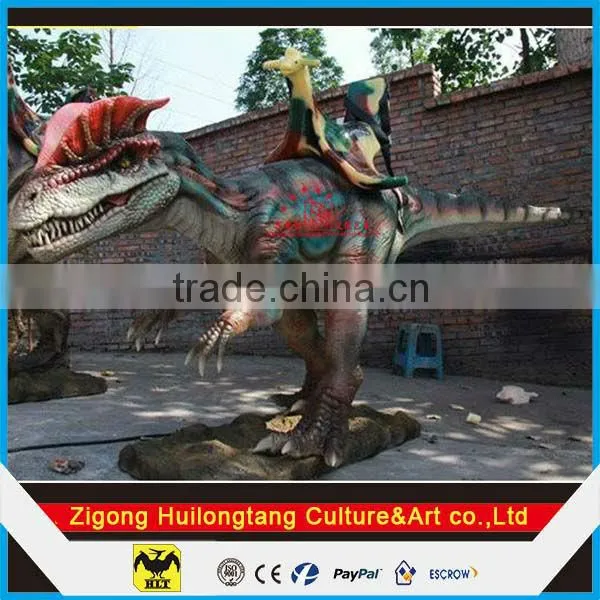 Kiddy rides walking dinosaur outdoor park