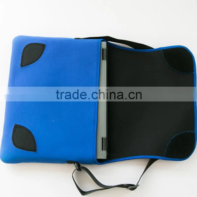 Blue Neoprene Tablet Cover With Hander And Shoulder