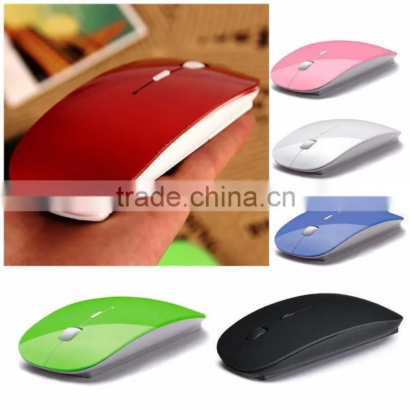 Sugar Color Ultra Thin USB Optical Wireless Mouse 2.4G Receiver