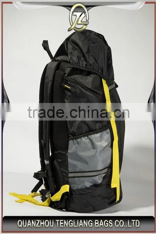 Black hiking mountain backpack for climbing