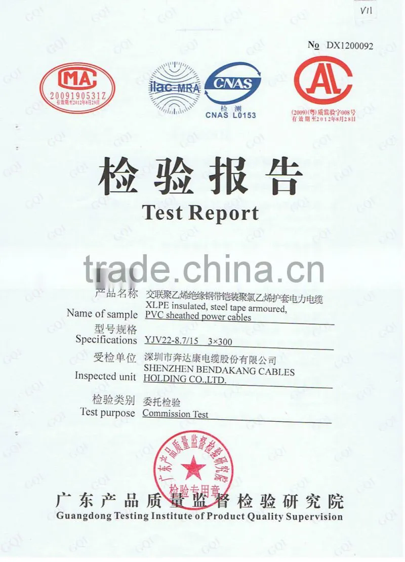 copper armoured cable