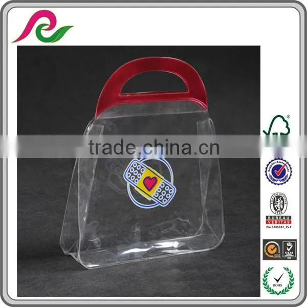 2016 popular stand up transparent pvc waterproof bag