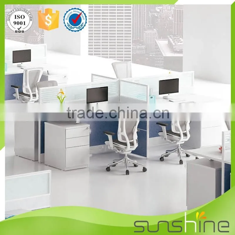 Modular office furniture 4 person workstation desk partition staff room