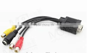 Hot Sell,High Quality Cable, Rca to Vga Male To Male 15 Pin converter