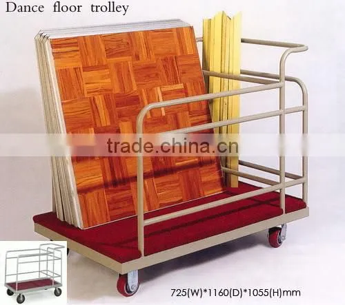 Moving outdoor dance floor for mobile truck and trailer