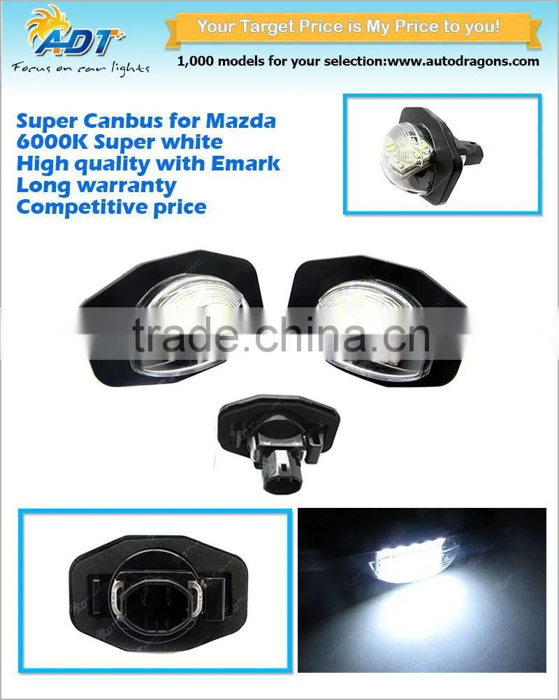 Canbus error free led number plate light for Mazda CX-5 CX-7 for mazda 6 for mazda speed 6