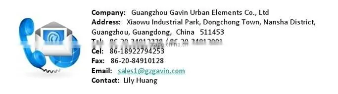 Camphor solid wood and stainless steel bench seat urban furniture China