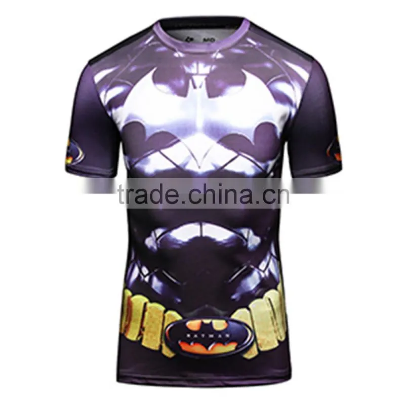 2016 guangzhou casual wear camisetas marvel men superhero compression shirts 3d t shirt sportswear for maler