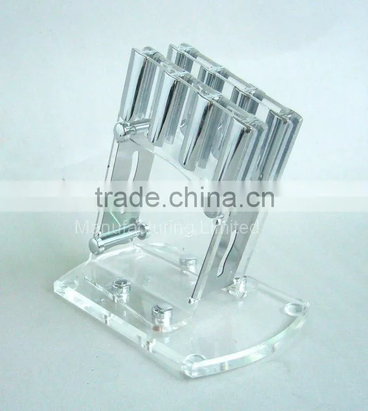Good quality custom made clear acrylic knife racks
