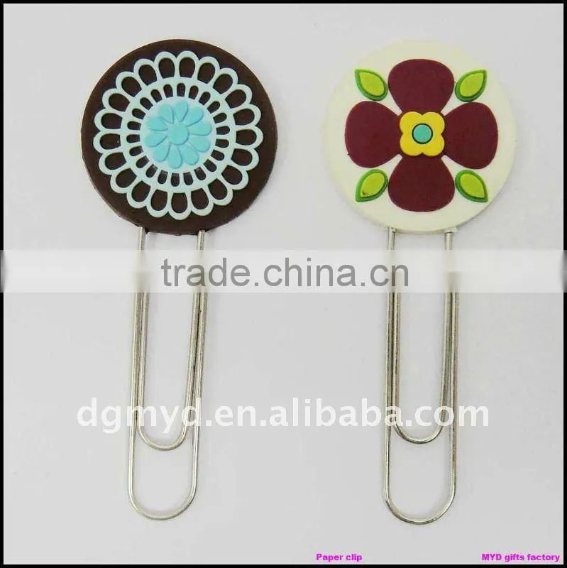 beautiful and special non-phthalates and lead free soft pvc paper clip