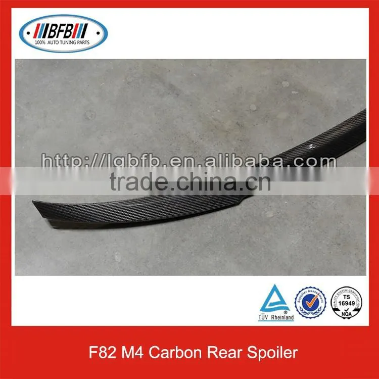 F82 M4 V Style Carbon Rear Spoiler Trunk Spoiler For BMW M4 2015UP