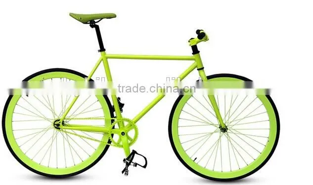 2016 new style 40mm alloy rim colorful road bike/bicycle fixed/fixie gear bike , single gear speed