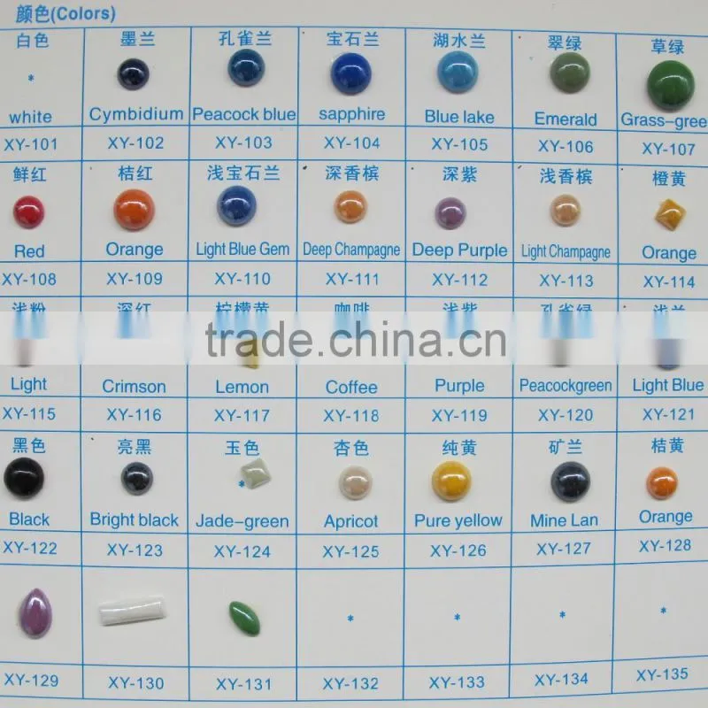 ceramic pearl with stone designed 24x40cm back glue decorative sheet for shoes