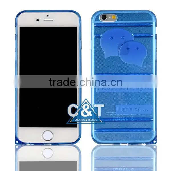 C&T New style popular slim transparent tpu mobile phone shell for iphone 6s