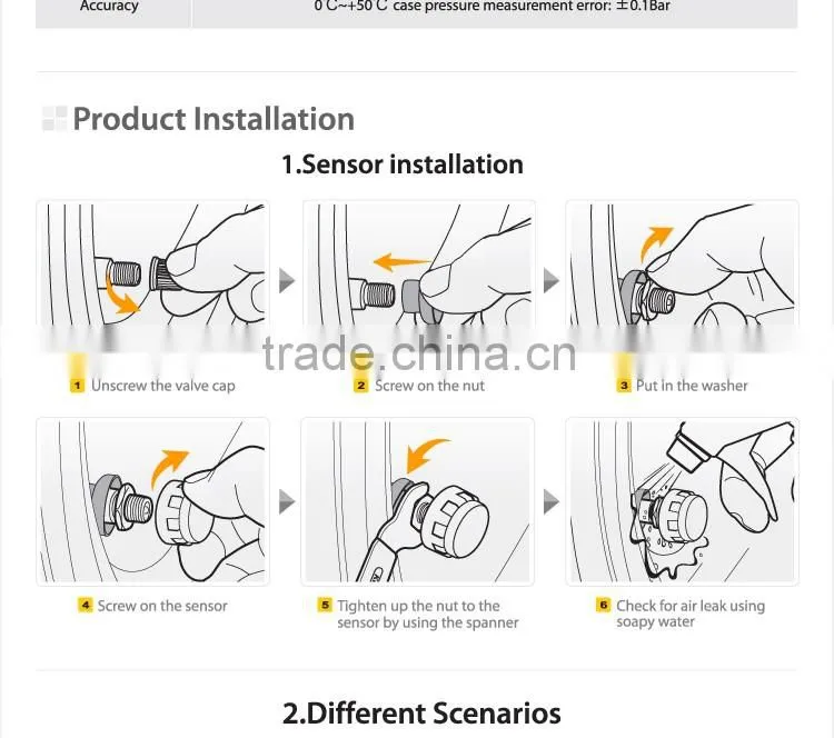 Steelmate DIY TP-S3 Solar-powered Tire Pressure Monitoring System With External Sensor