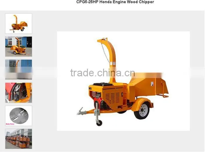 CE honda engine wood chipper shredder/wood chipper machine/pto wood chipper