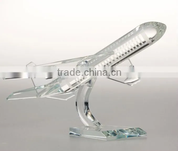 clear crystal plane model For office decoration