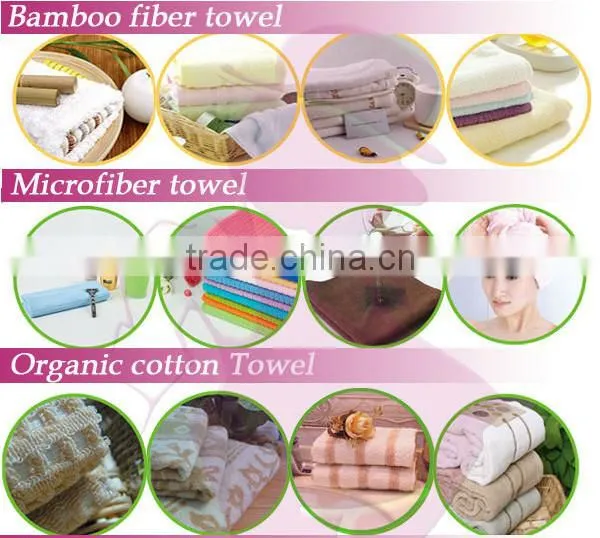 High quality cotton terry towel with lace hly