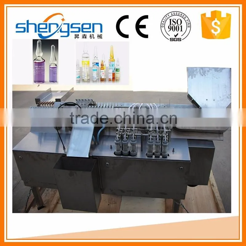 2016 Hot sell Eco-friendly 6 Nozzles compact ampoule filling line