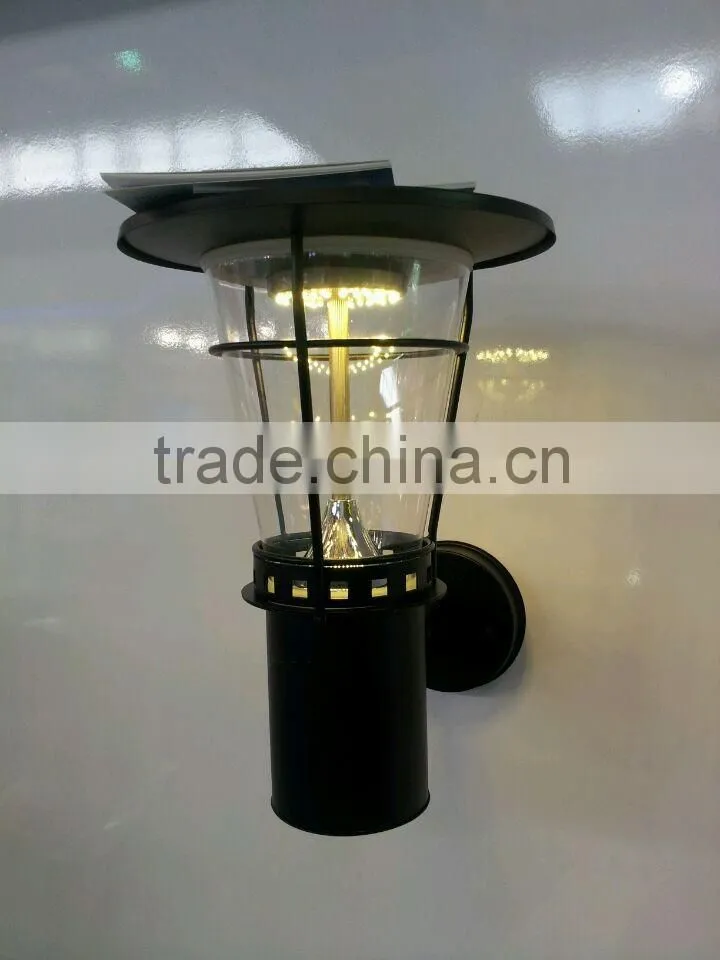 Wall mounted outdoor motion sensor led solar lights for yard