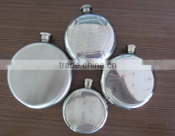 High quality 5oz round hip flask with mirror polishing