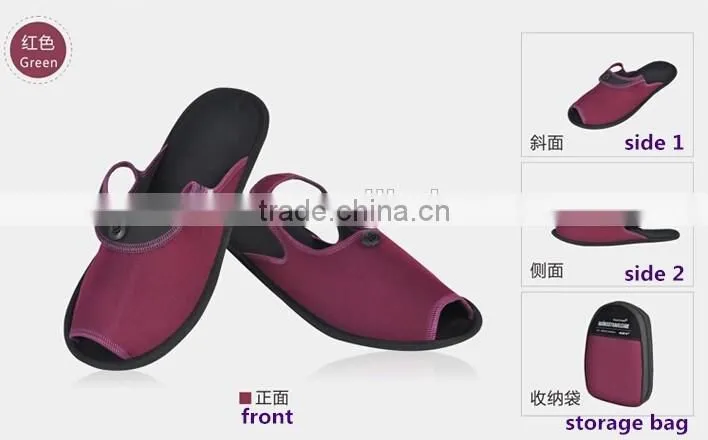 Portable travel series 2 in1foldable slippers set travel kit slipper