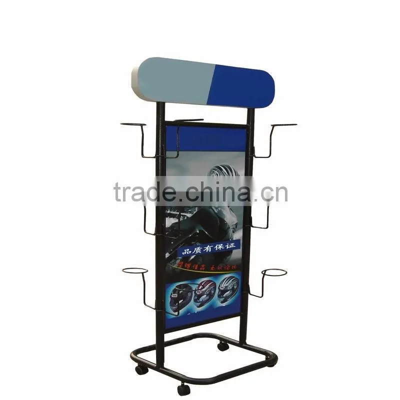 Safety Motorcycle Helmet display rack /display stand with hook HSX -121