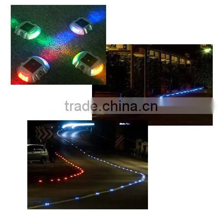 Aluminum flash solar led cat eye road stud